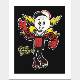 Vintage Reddy Kilowatt Your Electrical Servant Neon Sign Posters and Art